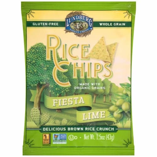 Lundberg Family Farms Gluten Free Fiesta Lime Rice Chips