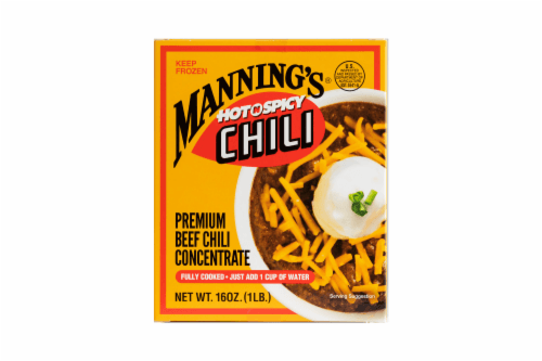 Manning'S Hot N Spicy Premium Beef Chili Concentrate  Meal