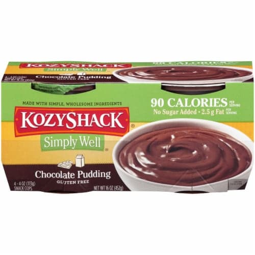 Kozy Shack Simply Well Chocolate Pudding Cup/Tub/Bowl