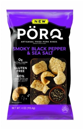 Porq Smoky Black Pepper & Sea Salt Pork Rinds