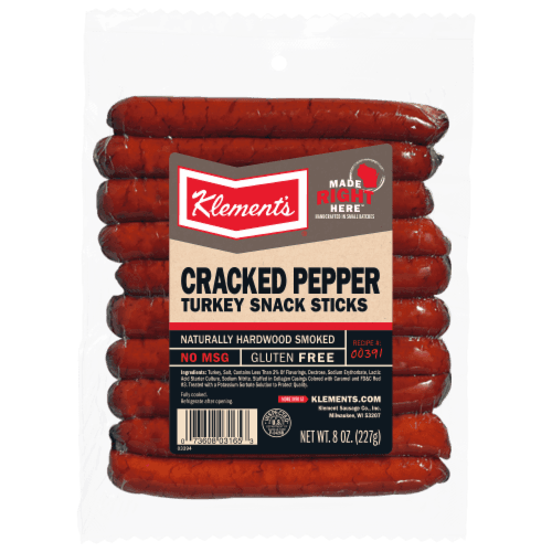Klement'S Cracked Pepper Turkey Snack