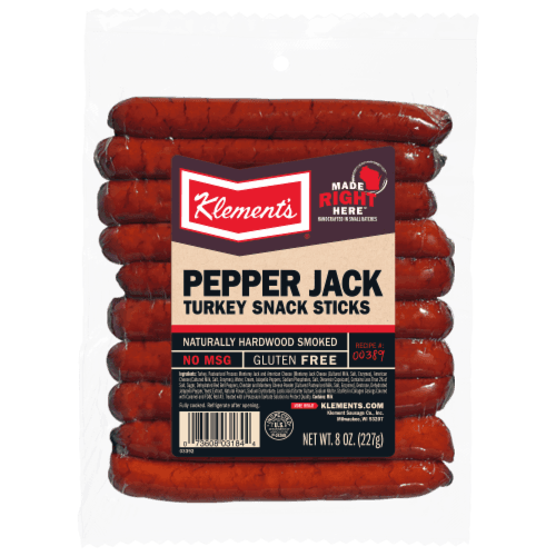 Klement'S Pepper Jack Turkey Snack