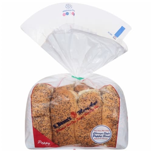 S.Rosens Buns Mary Ann Poppyseed Plain Hot Dog Buns