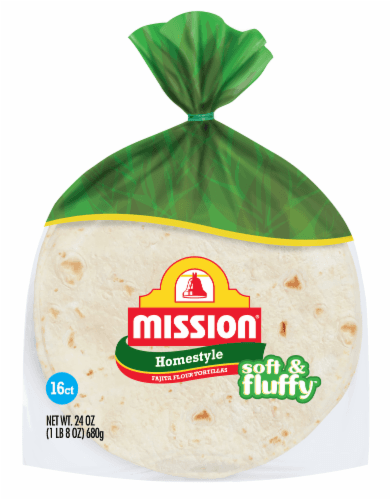 Mission Tortillas Flour Homestyle Soft & Fluffy Fajita Bag