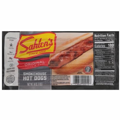 Sahlen'S Smokehouse Pork And Beef Hot Dogs