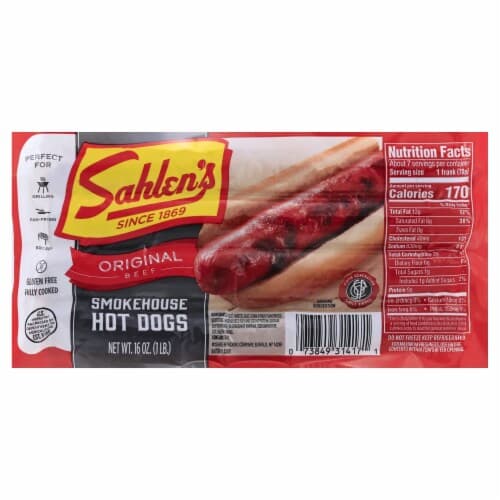 Sahlens, Smokehouse - Hot Dogs, Beef