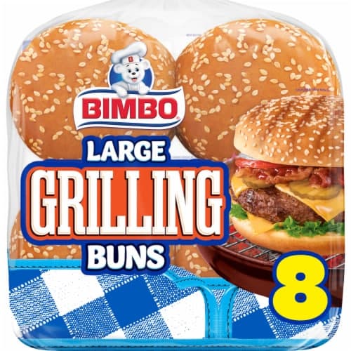Bimbo Bimbollos Parrilleros Large Seeded Hamburger Buns