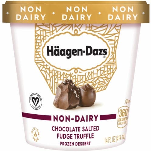 Haagen Dazs  Dessert, Non-Dairy, Chocolate Salted Fudge Truffle