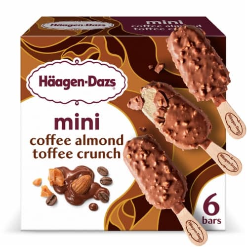 Haagen-Dazs Ice Cream Bars Coffee Almond Crunch Snack Size