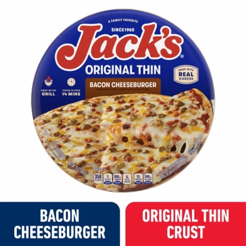 Jacks Original Thin Bacon Cheeseburger Pizza