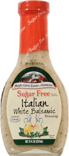 Maple Grove Farms Of Vermont Sugar Free Italian White Balsamic Dressing.Oz. Glass