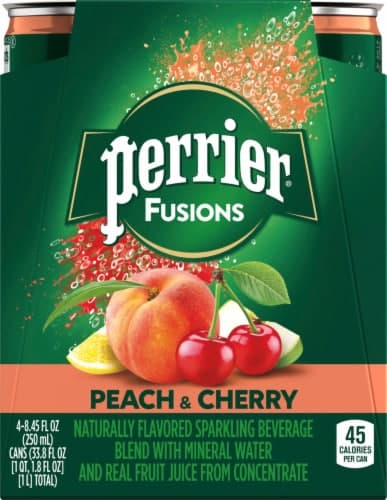 Perrier Fusions Peach And Cherry Sparkling Beverage