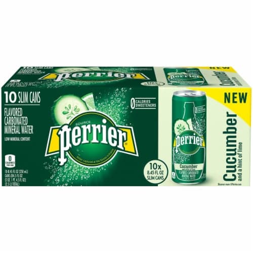Perrier Cucumber Lime Flavored Carbonated Mineral Water