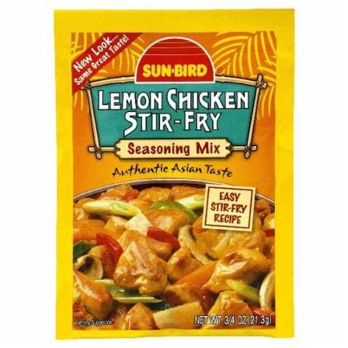 Sun Bird Seasoning Mix, Stir Fry, Lemon Chicken