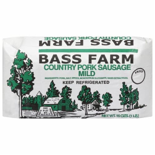 Bass Farm Sausage, Country Pork, Mild