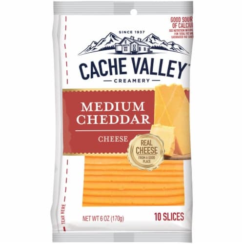 Cache Valley Medium Cheddar Sliced Cheese
