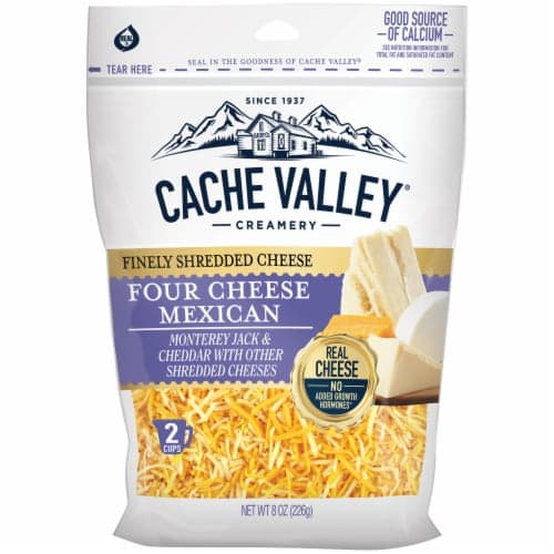 Cache Valley Four Cheese Mexican Blend Shredded Cheese Fine Cut