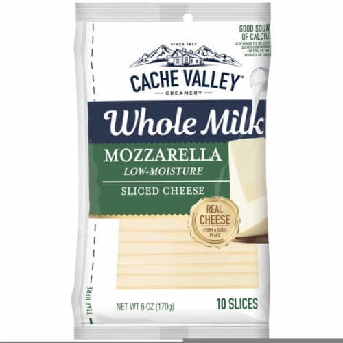 Cache Valley Whole Milk Mozzarella Sliced Cheese