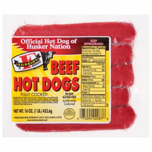 Fairbury Brand Beef Hot Dogs