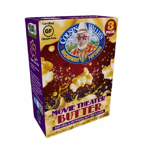 Cousin Willie'S Movie Theater Butter Microwave Popcorn