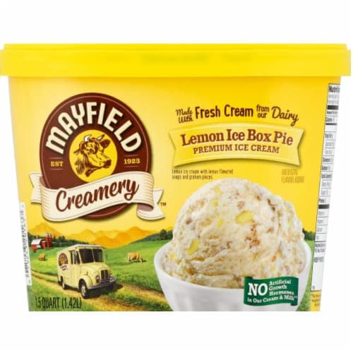 Mayfield Creamery Ice Cream, Premium, Lemon Ice Box Pie