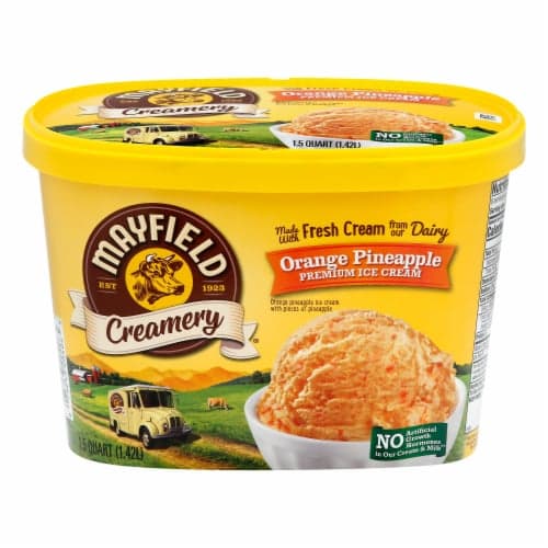 Mayfield Creamery Ice Cream, Premium, Orange Pineapple