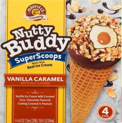Mayfield Nutty Buddy Vanilla Caramel Super Scoops