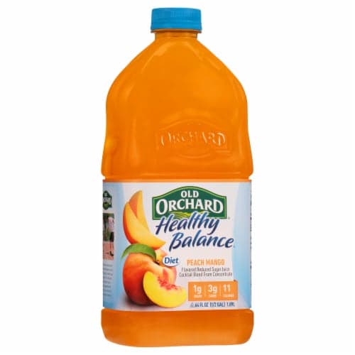 Old Orchard Healthy Balance Diet Peach Mango Reduced Sugar Juice Cocktail Blend