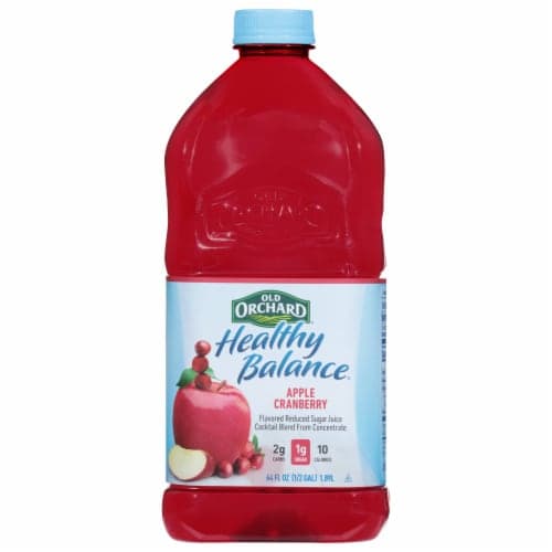 Old Orchard Healthy Balance Diet Apple Cranberry Flavored Juice Cocktail Blend