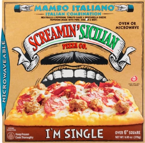 Screamin' Sicilian Pizza Co. Single Serve Mambo Italiano Meatballs And Pepperoni Pizza