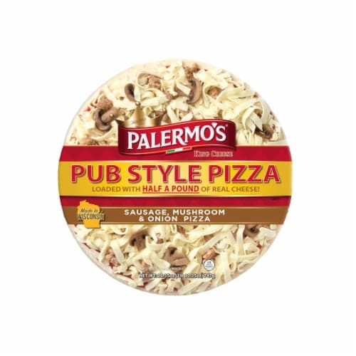 Palermo'S Pub Style King Cheese Sausage, Mushroom & Onion Pizza
