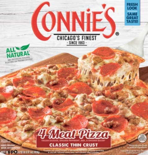 Connie'S Thin Crust 4 Meat  Pizza