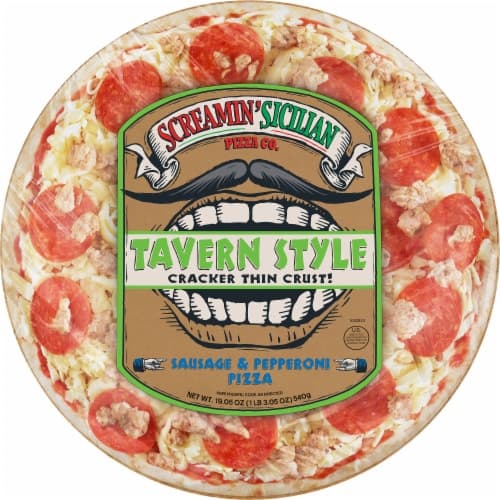 Screamin' Sicilian Tavern Style Thin Crust Pepperoni & Sausage  Pizza
