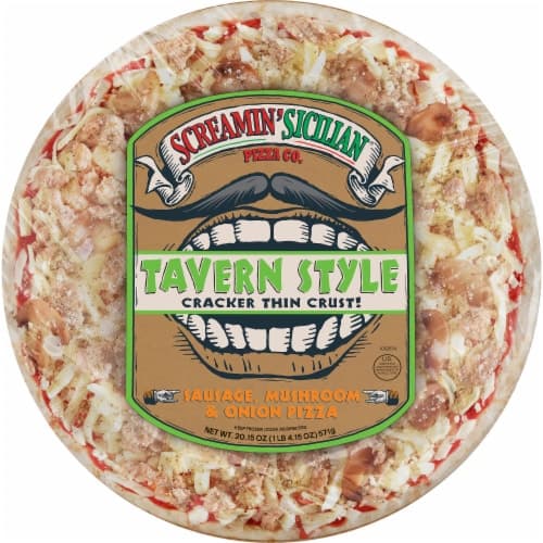 Screamin' Sicilian Tavern Style Thin Crust Sausage Mushroom & Onion Pizza