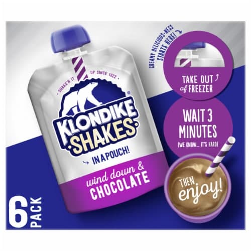 Klondike Shakes Chocolate Milkshake Ice Cream Pouches