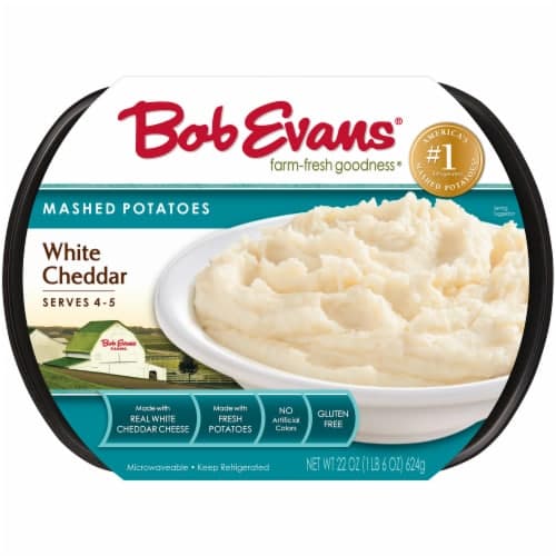 Bob Evans White Cheddar Mashed Potatoes. Sleeve