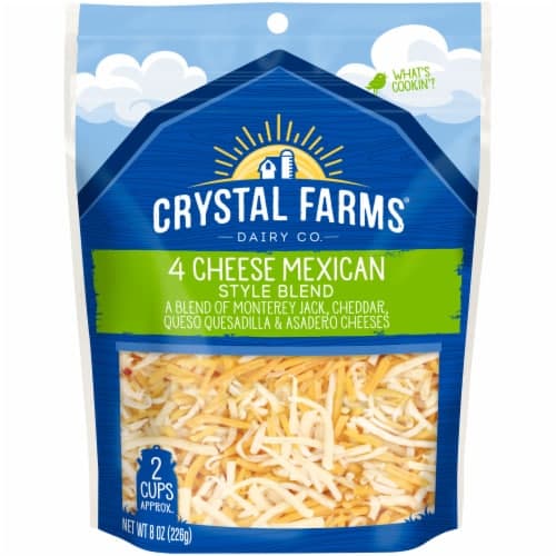 Crystal Farms 4 Cheese Mexican Style Blend Shredded Cheese