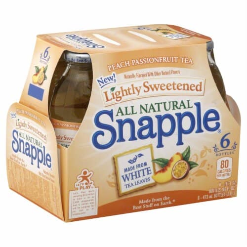 Snapple All Natural Lightly Sweetened Peach Passionfruit Tea