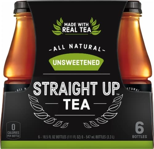 Straight Up Unsweetened Tea 6- Oz Bottles