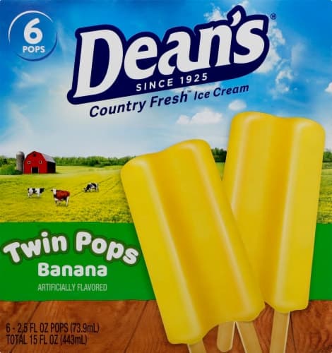 Dean Country Fresh Banana Twin Pop Ice Cream