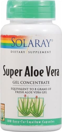 Solaray Super Aloe Vera Gel Concentrate Capsules