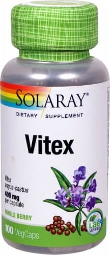 Solaray Vitex Dietary Supplement Capsules