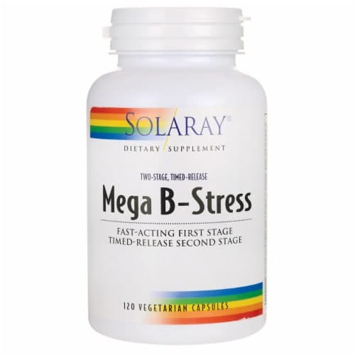 Solaray Two Stage, Timed-Release Mega B-Stress 120 Veg Caps