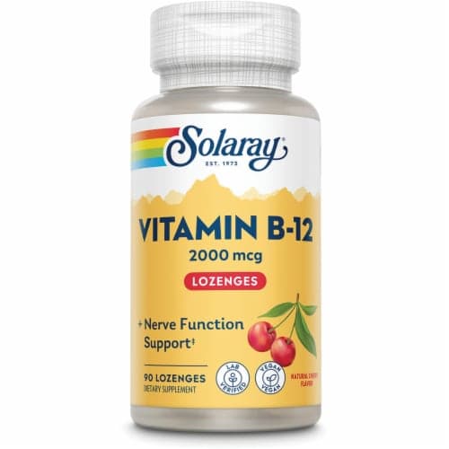 Solaray Vitamin B-12 - Cherry 2,000 Mcg 90 Loz