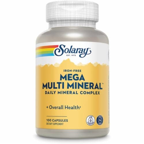 Solaray Iron Free Mega Multi Mineral 100 Caps
