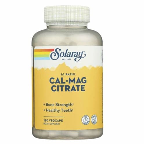Solaray Cal-Mag Citrate 180 Veg Caps