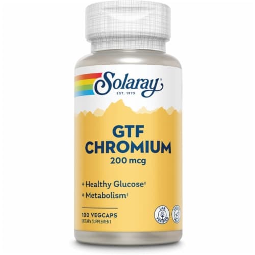 Solaray Gtf Chromium 200 Mcg 100 Veg Caps