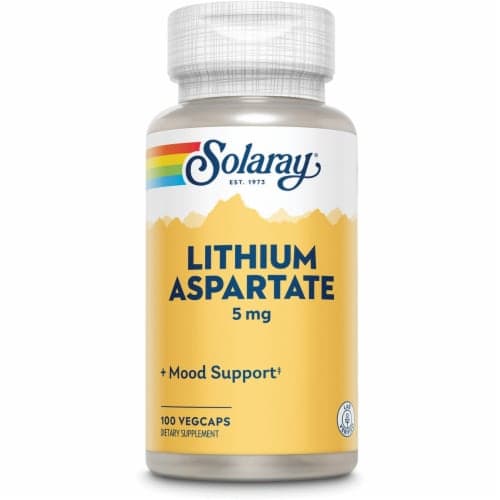 Solaray Lithium Aspartate 100 Veg Caps