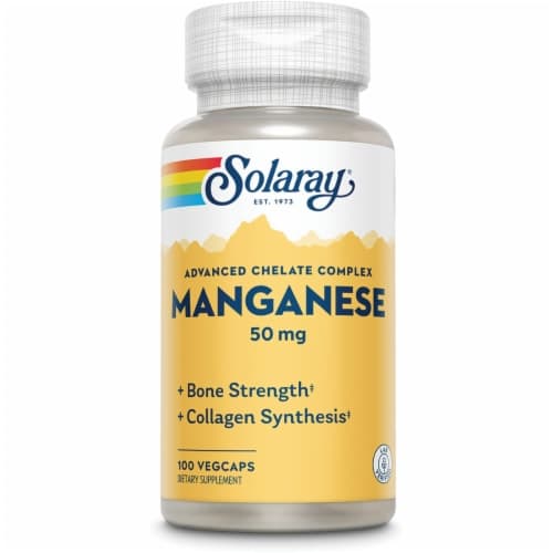 Solaray Advanced Chelate Complex Manganese 100 Veg Caps
