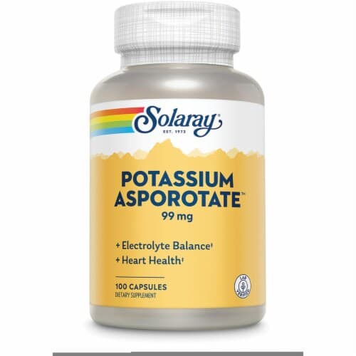 Solaray Potassium Asporotate 100 Caps